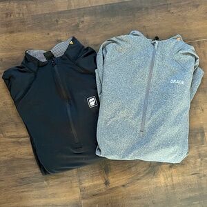 ORAGE Women's Black & Gray Long Sleeve Baselayer Tops ~ Ladies Size Medium